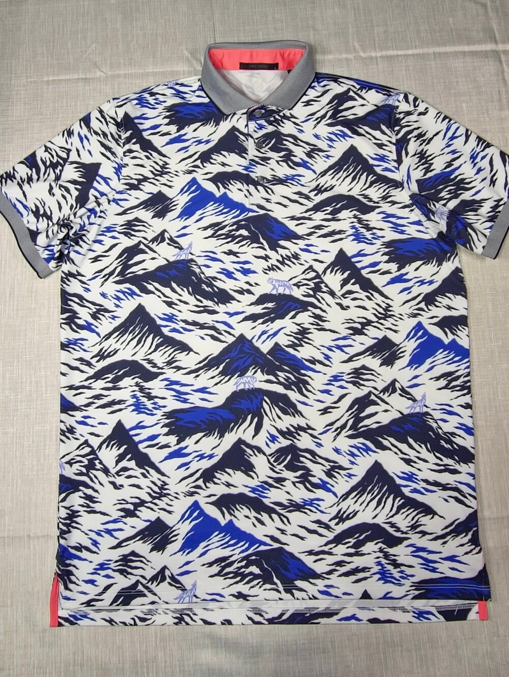 Greyson Men's Polo Tour Issue Peacemaker Mountain Camo Golf Active Rare Size L